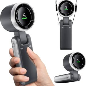 Portable Handheld Foldable Mini Turbo Fan - 1800mAh ( Black )