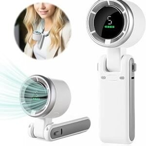 Portable Handheld Foldable Mini Turbo Fan - 1800mAh ( White )